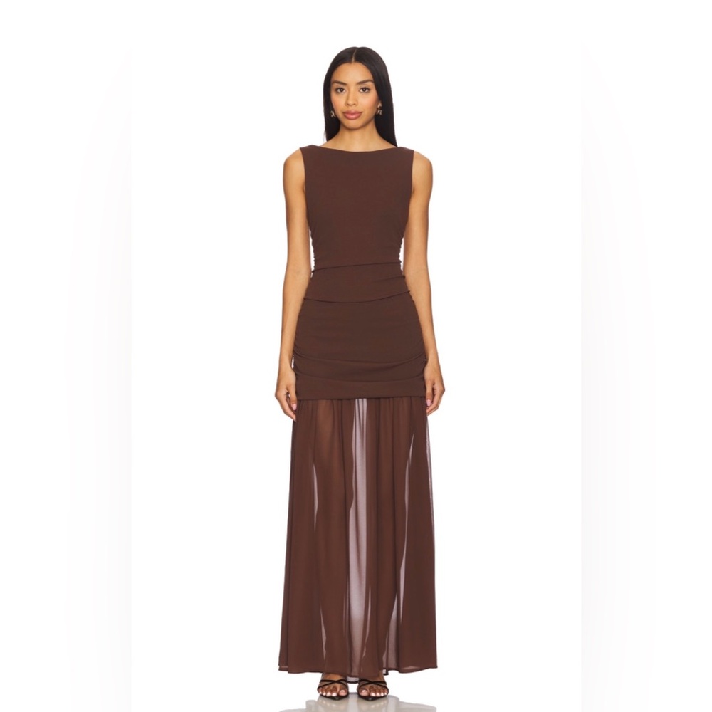 Show Me Your MuMu Brown Maxi Dress